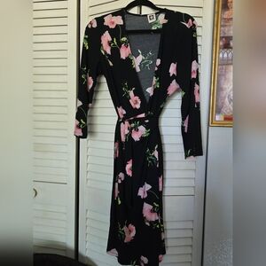 Anne Klein Floral Wrap Dress